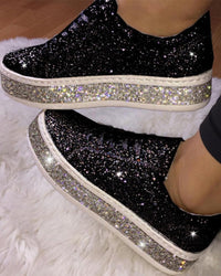 Stylish Platform Glitter Women's Sneakers - Sienna