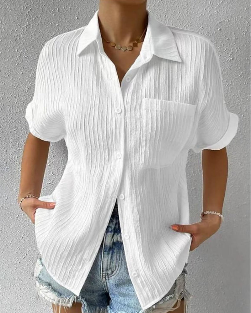 Stylish blouse with short sleeves – Elena