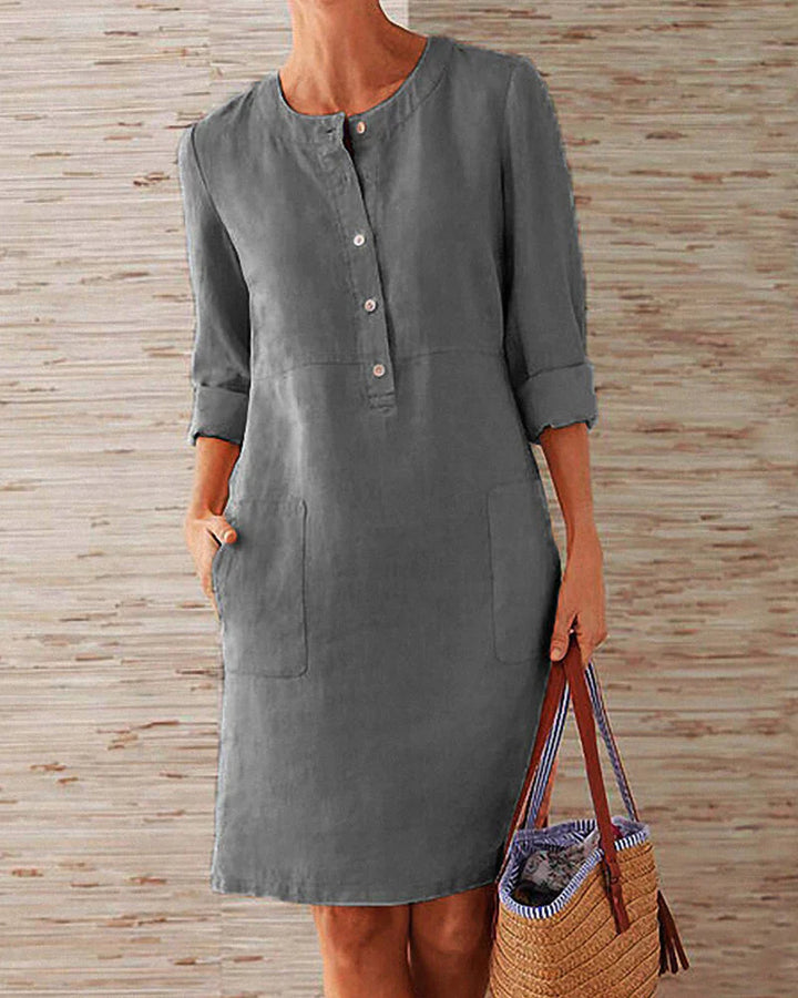 Elegante vestido de verano con botonadura – Allegra