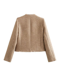 Elegant tweedjakke med guldknapper - Evelyn