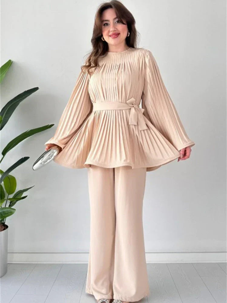 Conjunto de ropa plisada para mujer – Selene