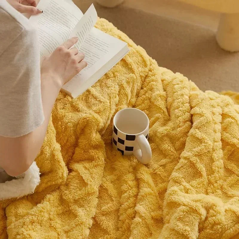 Dicke Winter Lammwoll-Decke - WarmWool
