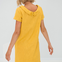 Stylish summer dress made of linen-cotton blend - LinaLuft