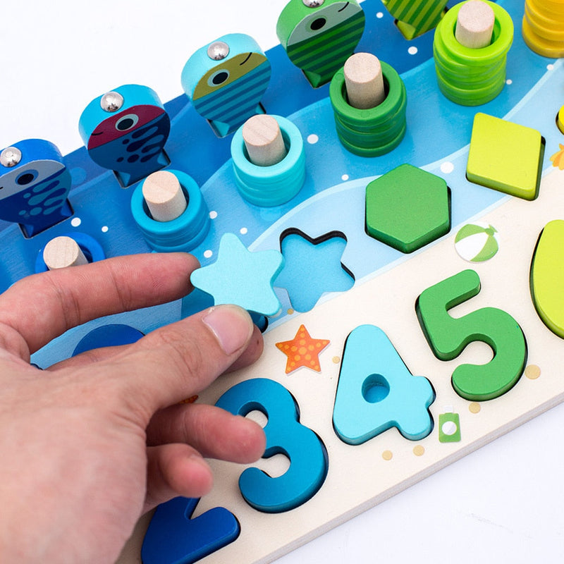 Montessori Toddler Play Board - Wooden Play Safari