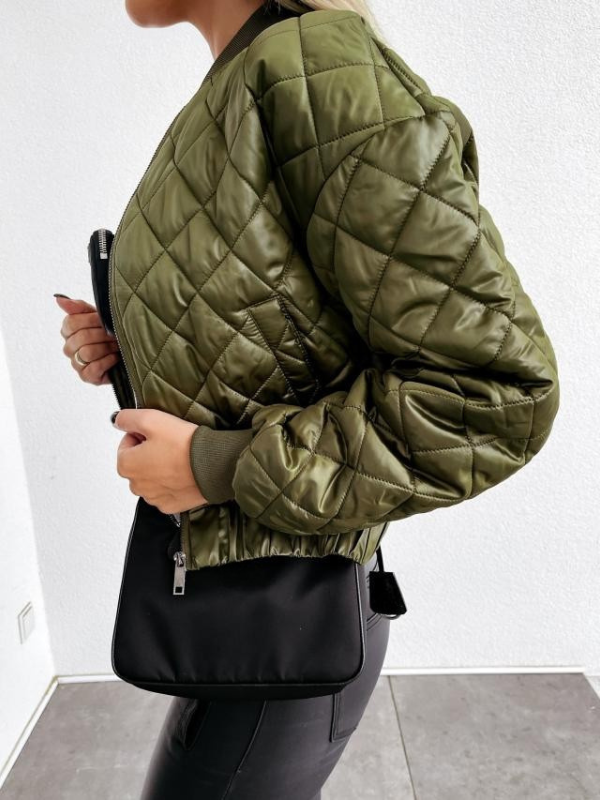 Padded Women's Bomber Jacket with Pockets – Marisa