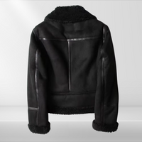 Women's Sherpa Fleece Bomber Jacket with Zipper – Amira