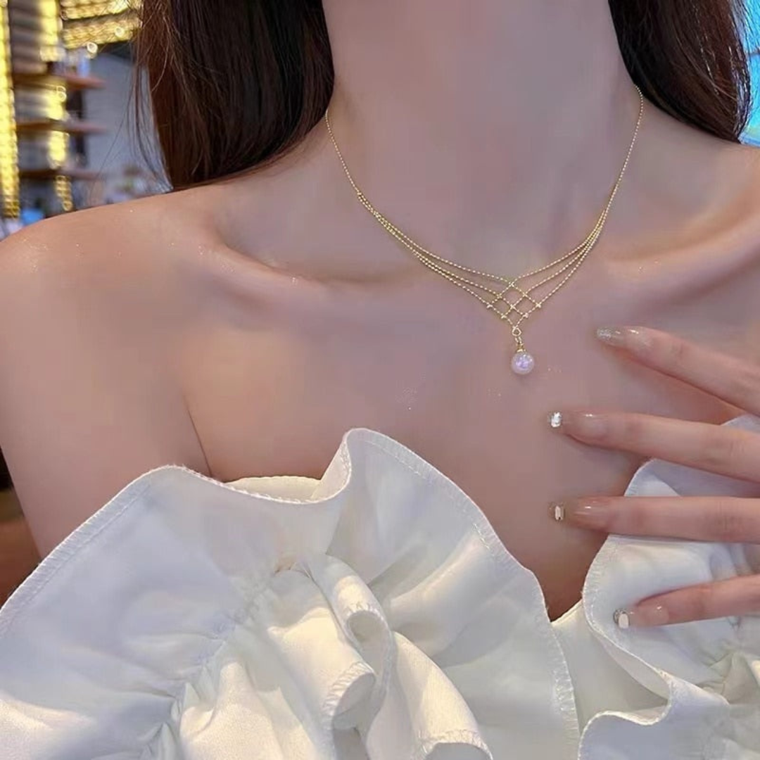 Braided Pearl Necklace - Mariela