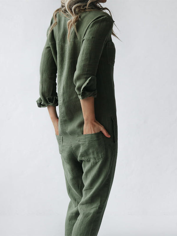 Casual jumpsuit – Liv | 100% bomuld, med praktiske lommer