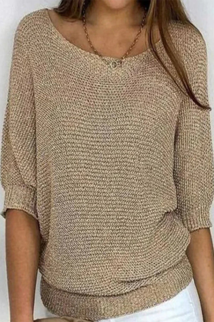 Knitted Sweater for Women with Batwing Sleeves and Loose Fit – Mira