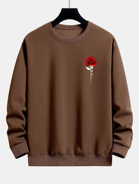 Women's Sweatshirt with Rose Pattern - Amelia