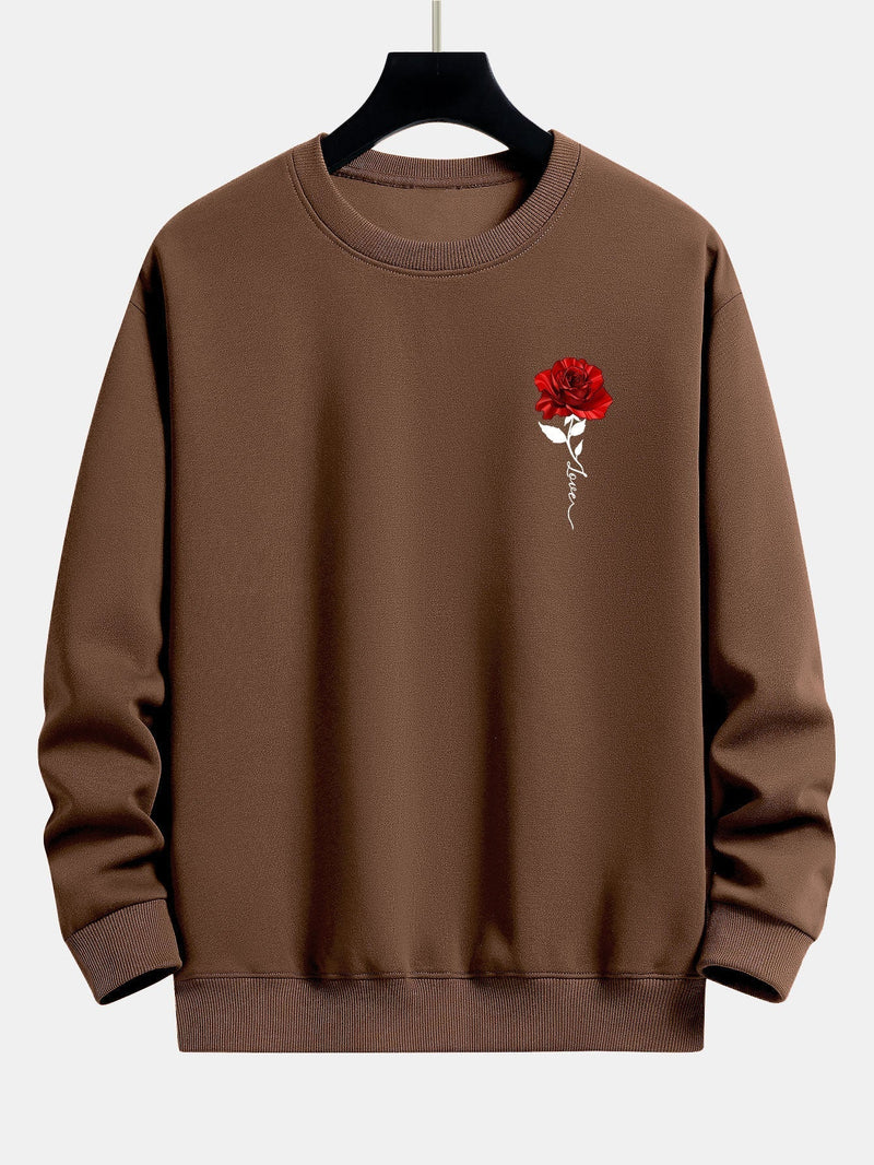 Women's Sweatshirt with Rose Pattern - Amelia