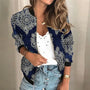 Trendige Bedruckte Damen Reißverschlussjacke - Faye