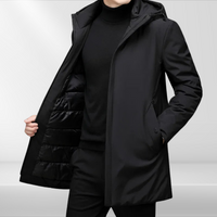 Classic men's hooded jacket with duck down filling – Matteo