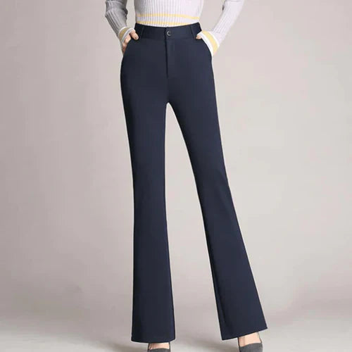 Schlank ausgestellte High-Waist-Hose – Mila