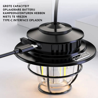 Bærbar LED-campinglampe – VintaGlow