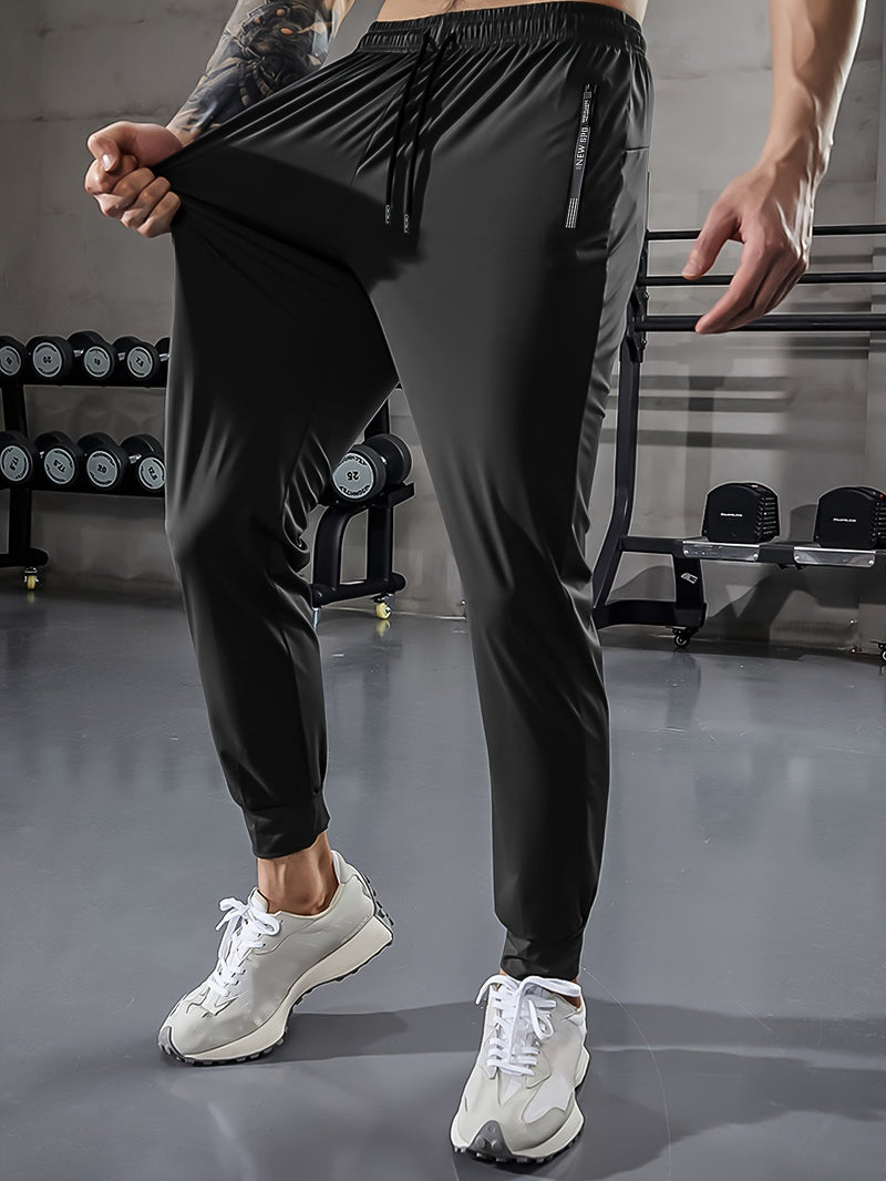 Solid Color Men's Sports Pants with Pockets - Niels