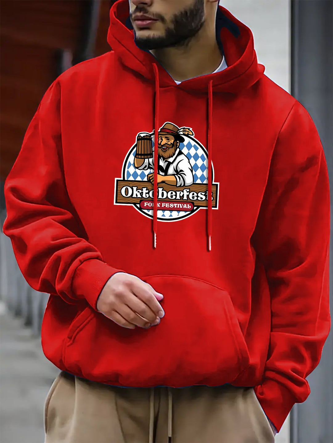 Comfortable Men's Hoodie – Thomas Oktoberfest 2025