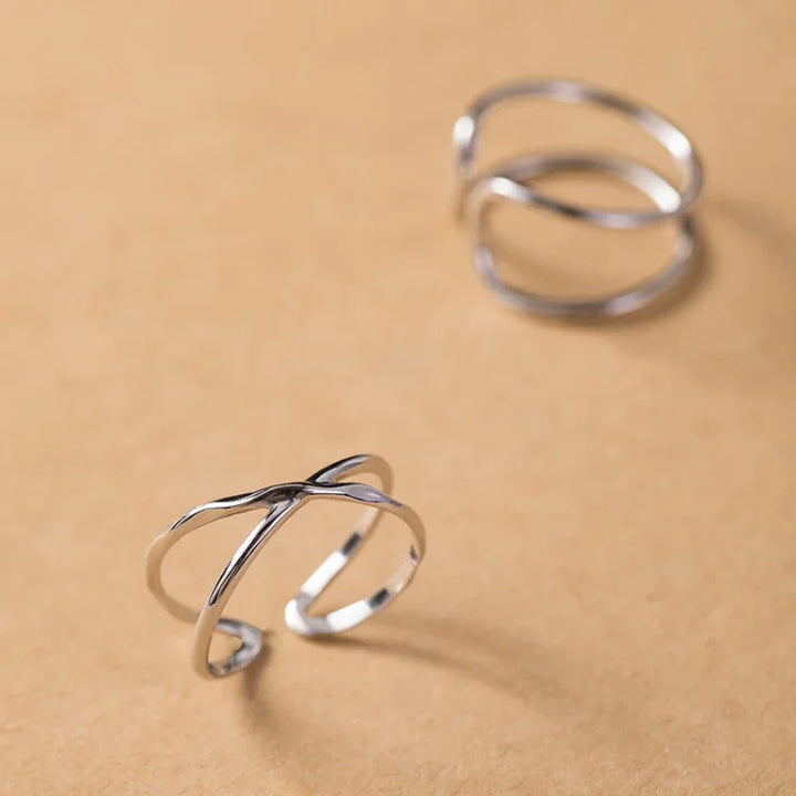 Adjustable Double-Line Ring – Lina