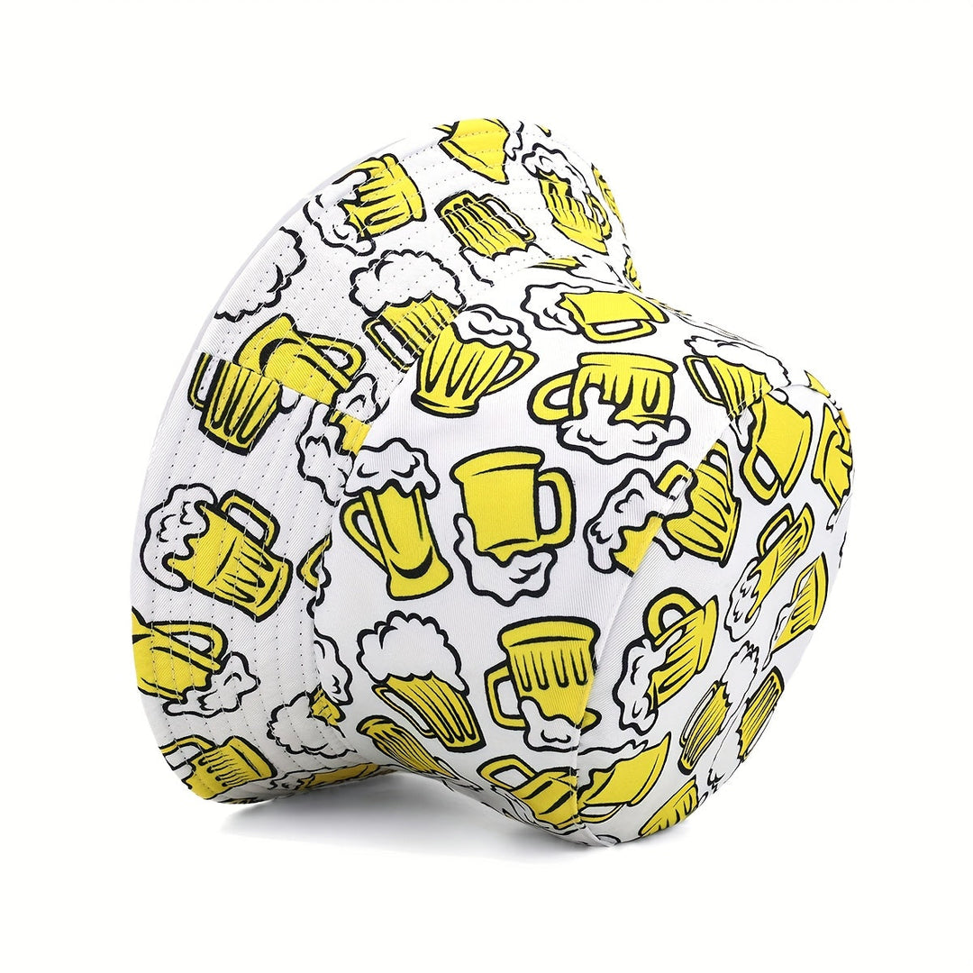 Sombrero tipo cubo unisex con estampado de cerveza – BierKracher Oktoberfest 2025