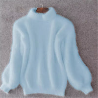 Casual Angora Knit Women's Sweater - Livia