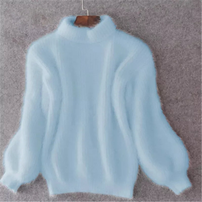 Casual Angora Knit Women's Sweater - Livia