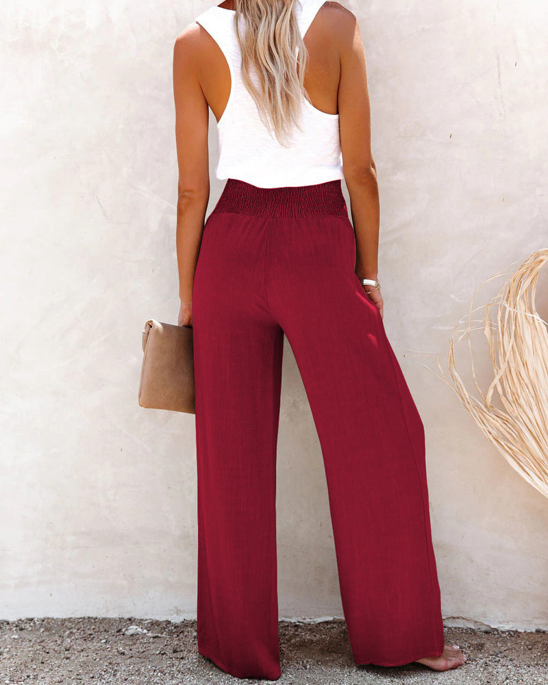 Leinen Damenhose mit Hoher Taille – Sylvie