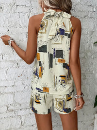 Two-piece vintage set for women with graphic print – Noemi