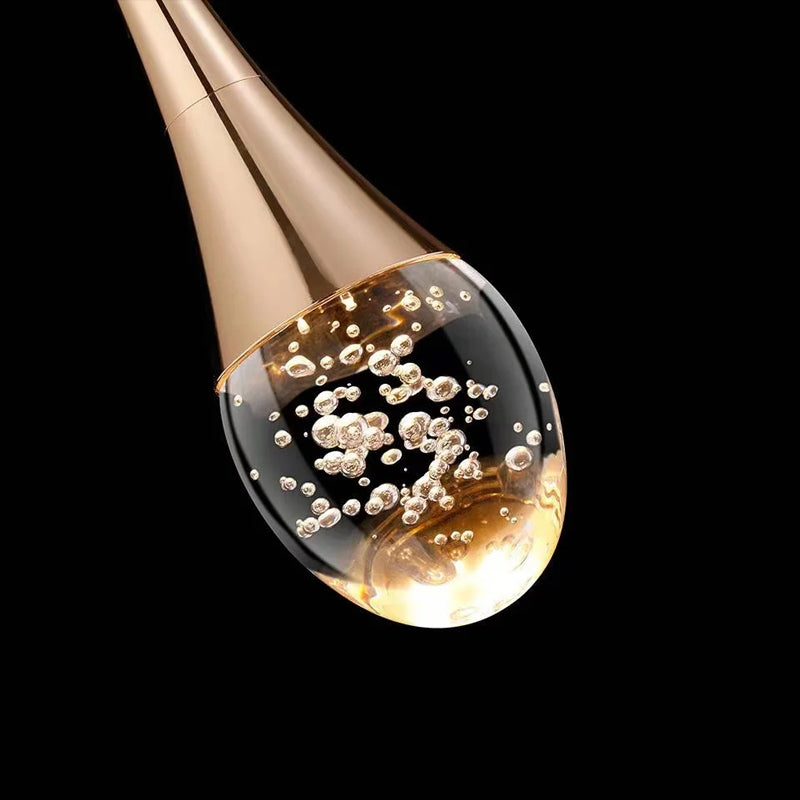 Glass pendant lamp with warm glow - Vetra