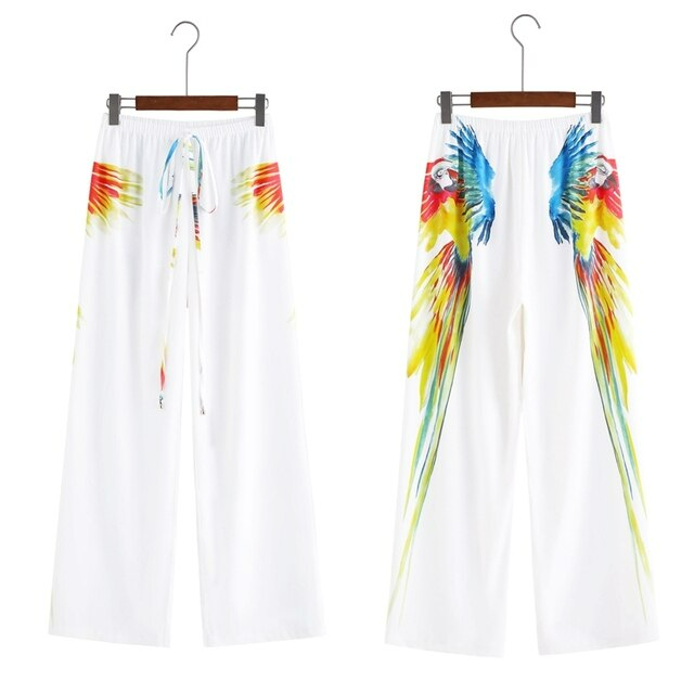 Wide-cut summer pants made of chiffon – Liana