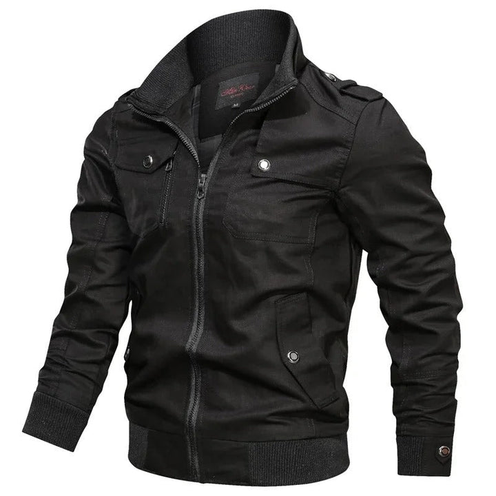 Herre sommerjakke med krave og motorcykel-look – Vince