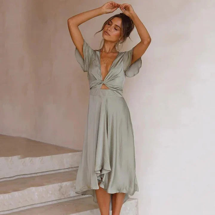 Flowing Retro Summer Dress - Aurora