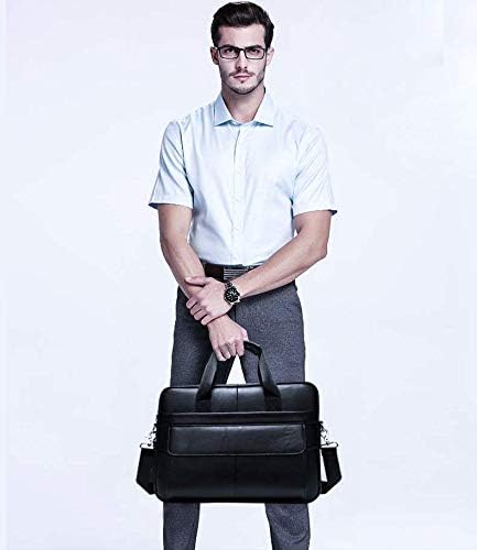 Premium Cowhide 15” Business Briefcase with Organizer Compartments