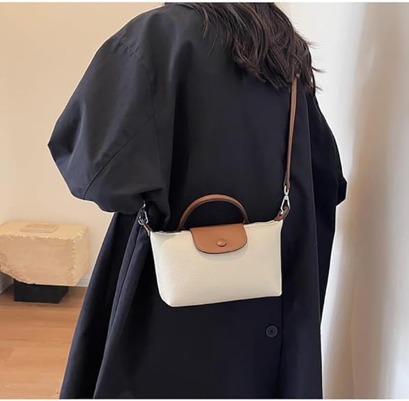 Dame Crossbody-veske – Liten quiltet PU-lær reisehåndveske