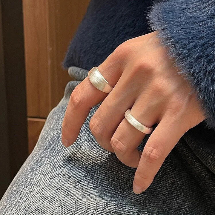 Adjustable Silver Dome Ring – Nora