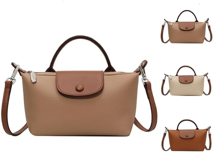 Dame Crossbody-veske – Liten quiltet PU-lær reisehåndveske