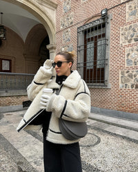 Teddy Pilot Jacket – Dilara | Trendy, Warm, Oversized & Stylish!