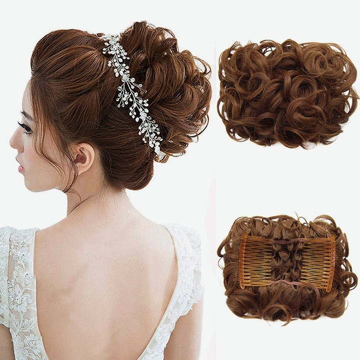 Curly Bun Hair Extension – FluffyFix