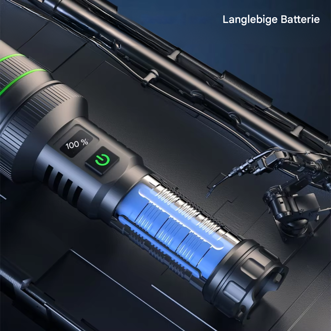 Ekstremt klar og zoombar LED-lommelygte - PowerBeam