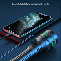 Ekstremt klar og zoombar LED-lommelygte - PowerBeam