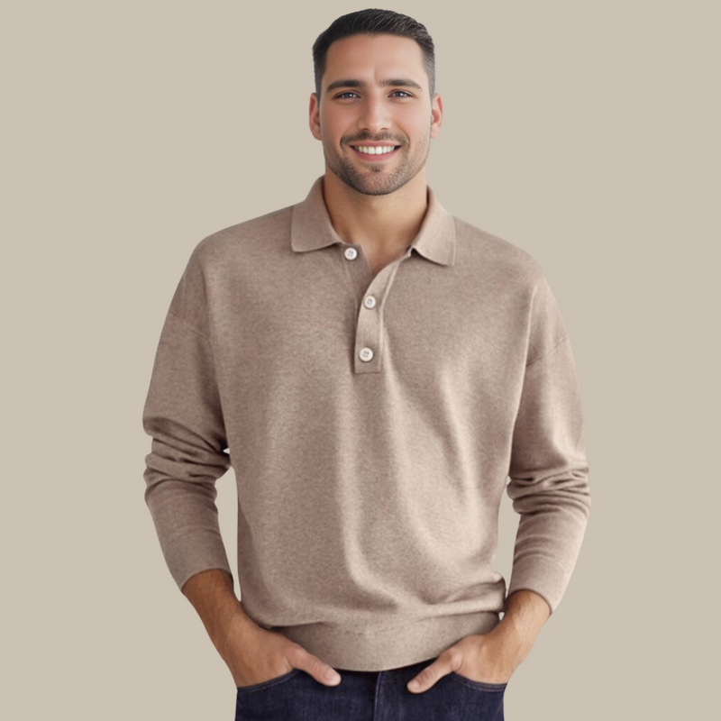 Herre Polo Pullover med Lange Ærmer - GentCraft
