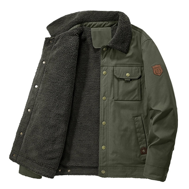 Chaqueta de invierno para hombre Gelegte para exteriores – Acolchada con forro interior de lana – Danny