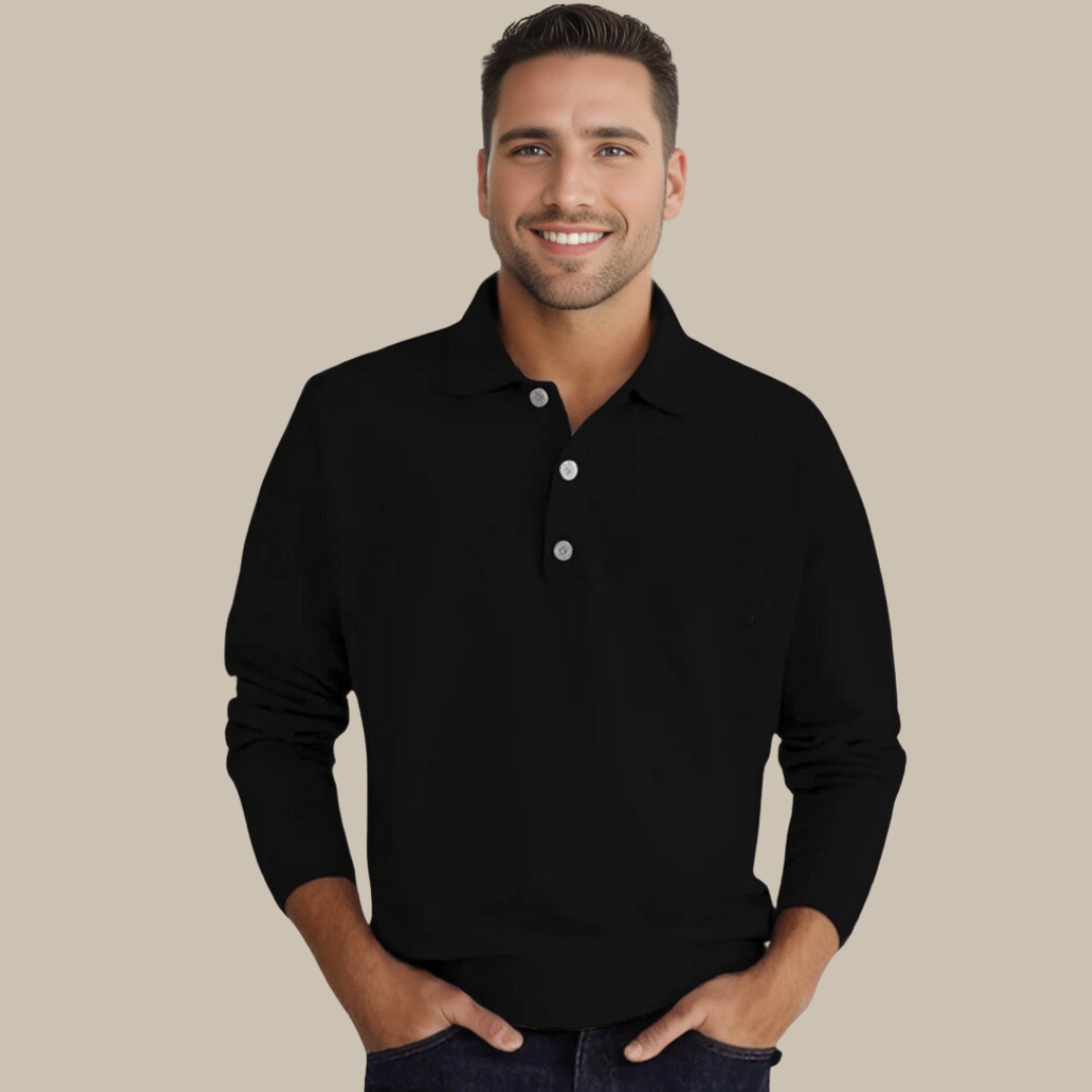 Herre Polo Pullover med Lange Ærmer - GentCraft