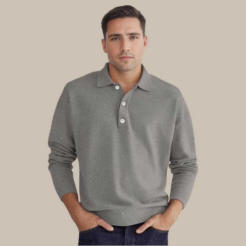 Herre Polo Pullover med Lange Ærmer - GentCraft