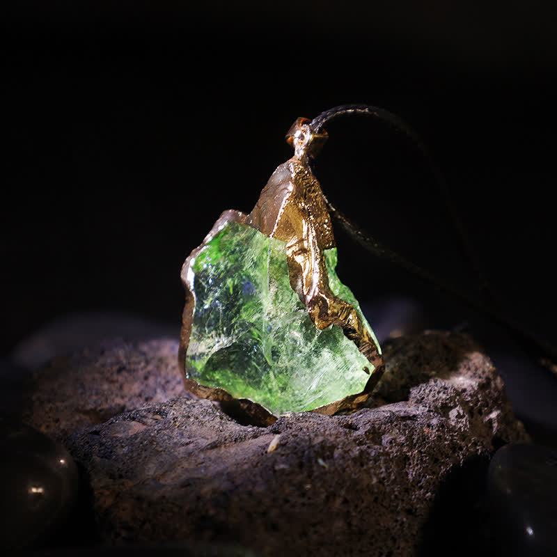 Fine Natural Moldavite Necklace – Lyra