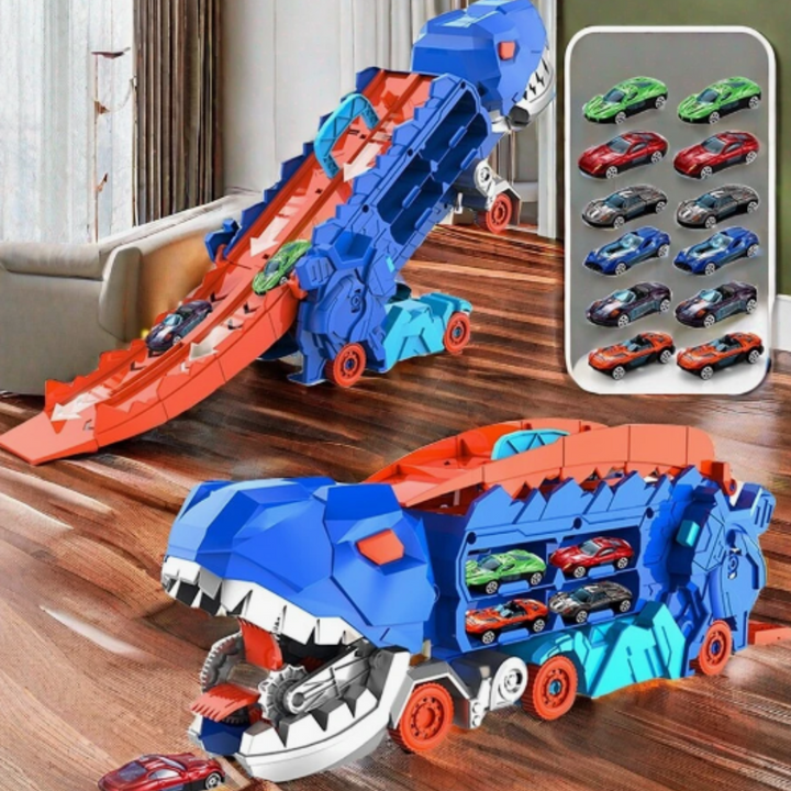 3-in-1 Racing Truck for Kids - T-Rex Transporter