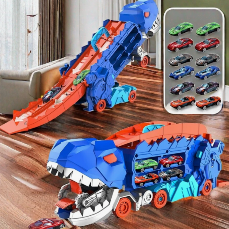 3-in-1 Racing Truck for Kids - T-Rex Transporter