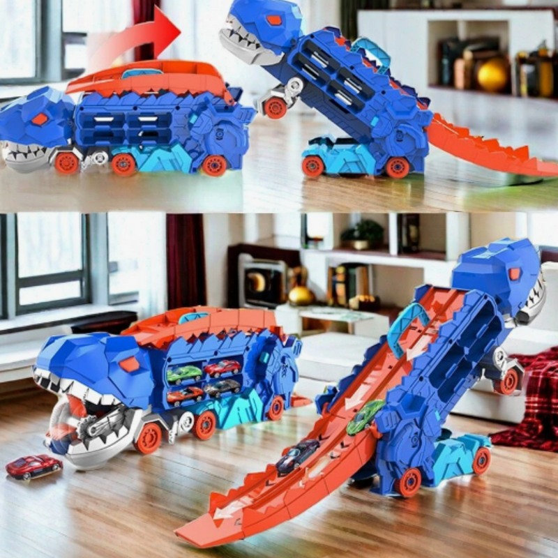 3-in-1 Racing Truck for Kids - T-Rex Transporter