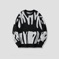 Pullover med dristigt abstrakt mønster - Tobias