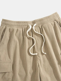 Trendy Beige Corduroy Cargo Summer Pants – Tobias