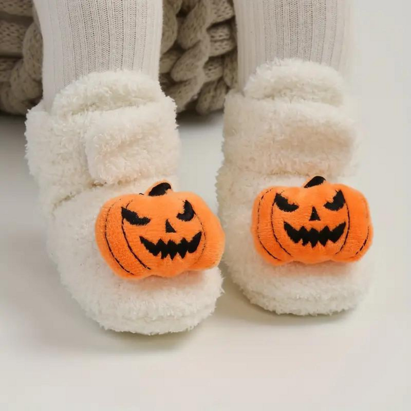 Børns Halloween-hjemmesko med tegneserieprint – SpookySteps